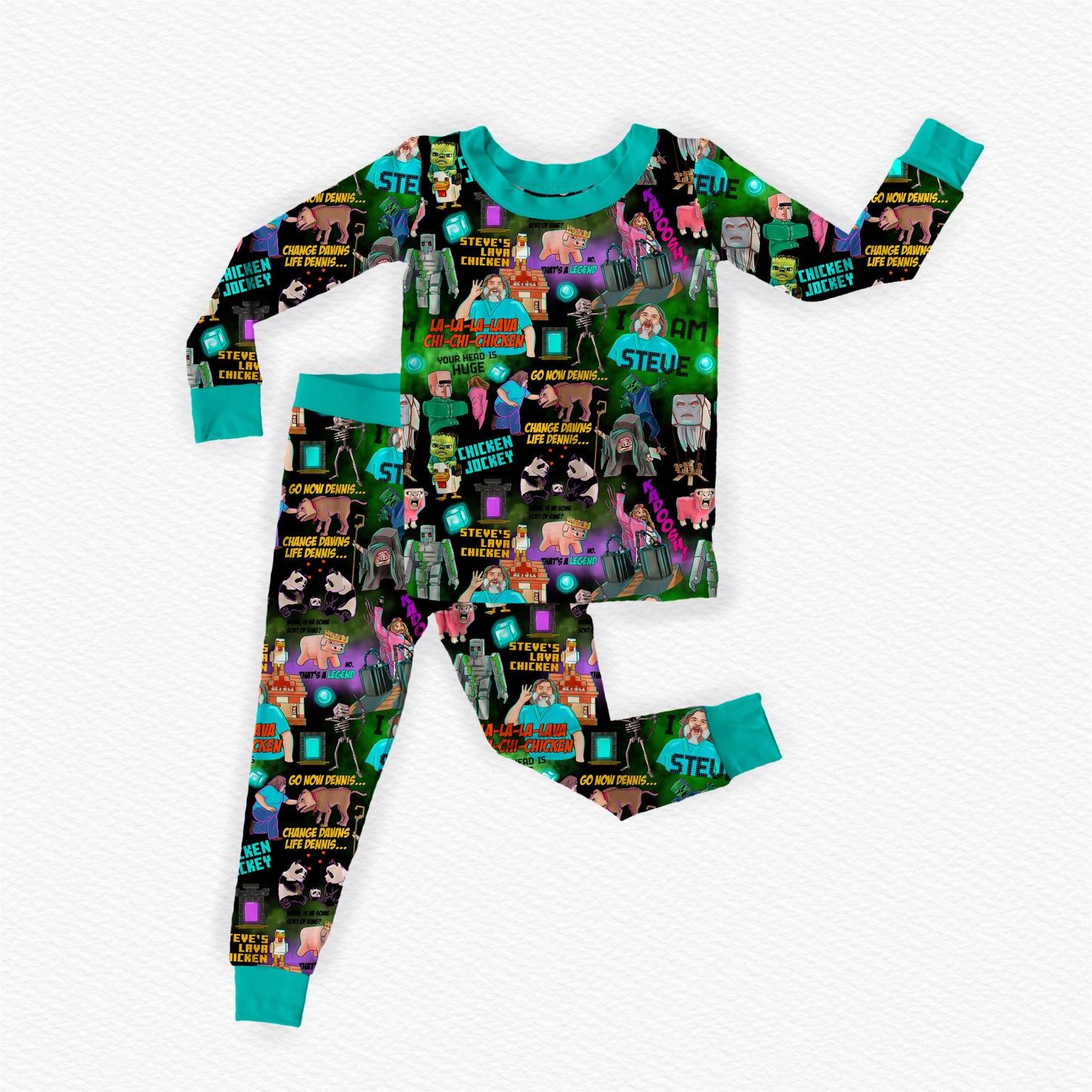 Chicken Jockey Bamboo Long Sleeve Two Piece Pajama Set