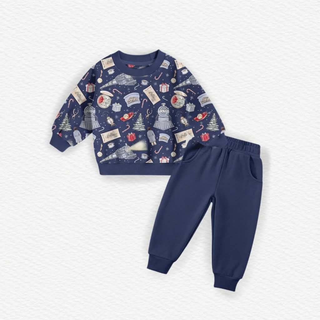 All Aboard! Bamboo Crewneck & Jogger Set