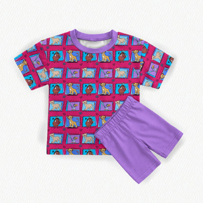 Lion King Bamboo Adult Oversized Pocket Tee & Biker Shorts (with pockets) Set