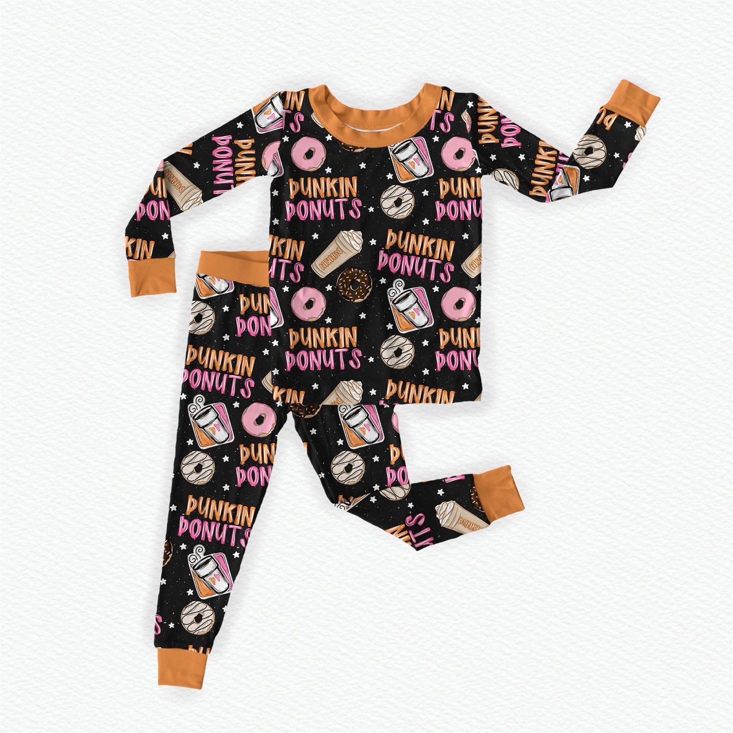 Dunkin Junkie Bamboo Long Sleeve Two Piece Pajama Set