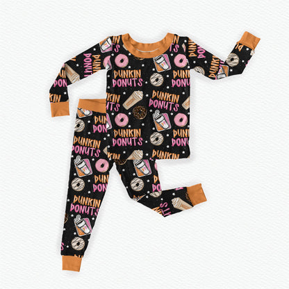 Dunkin Junkie Bamboo Long Sleeve Two Piece Pajama Set