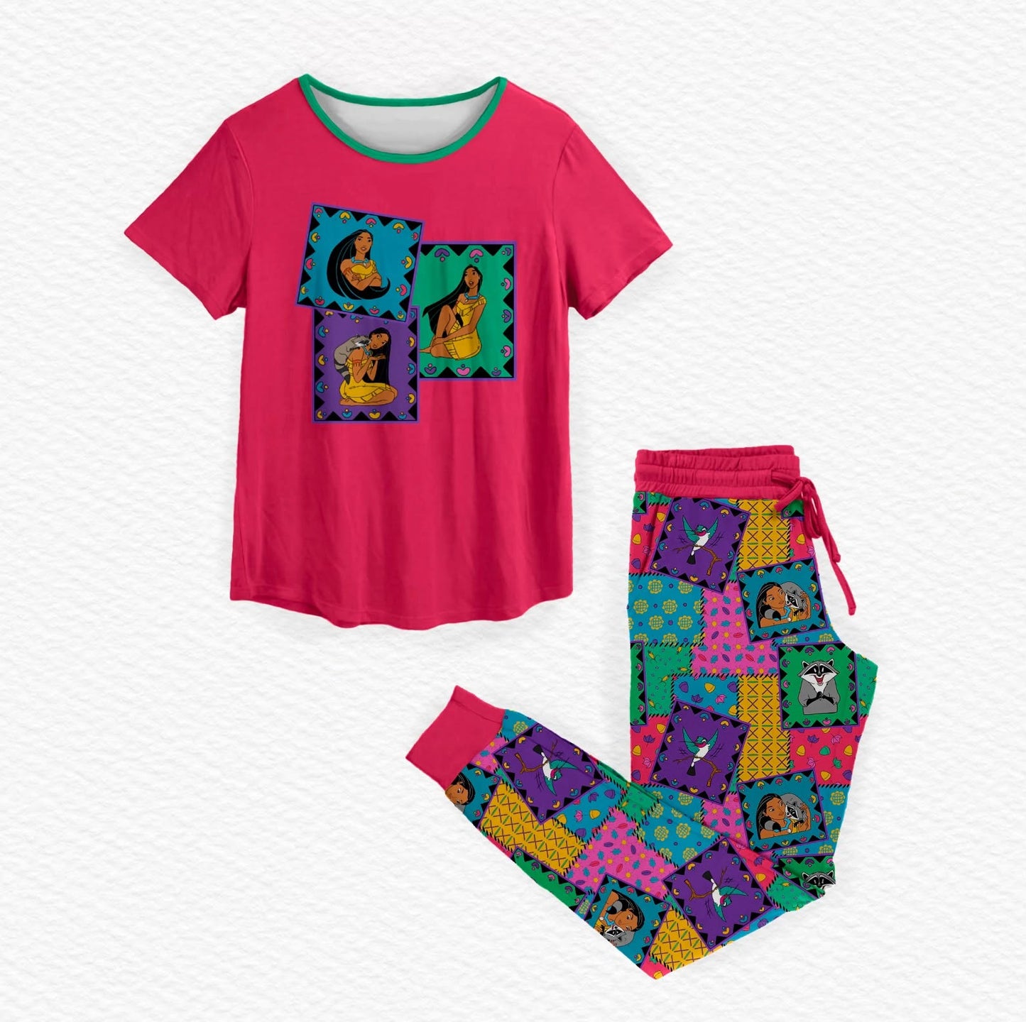 Pocahontas Bamboo Adult Jogger Style Sleep Set