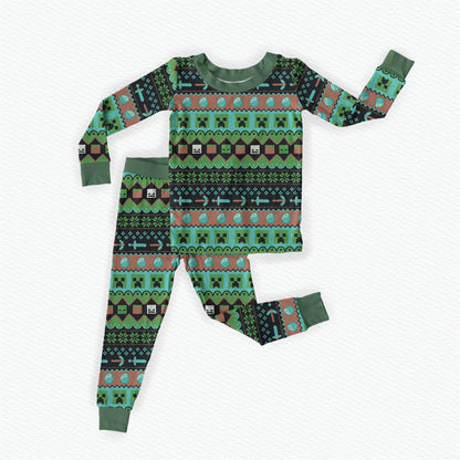 Steve's Sweater Bamboo Long Sleeve Two Piece Pajama Set