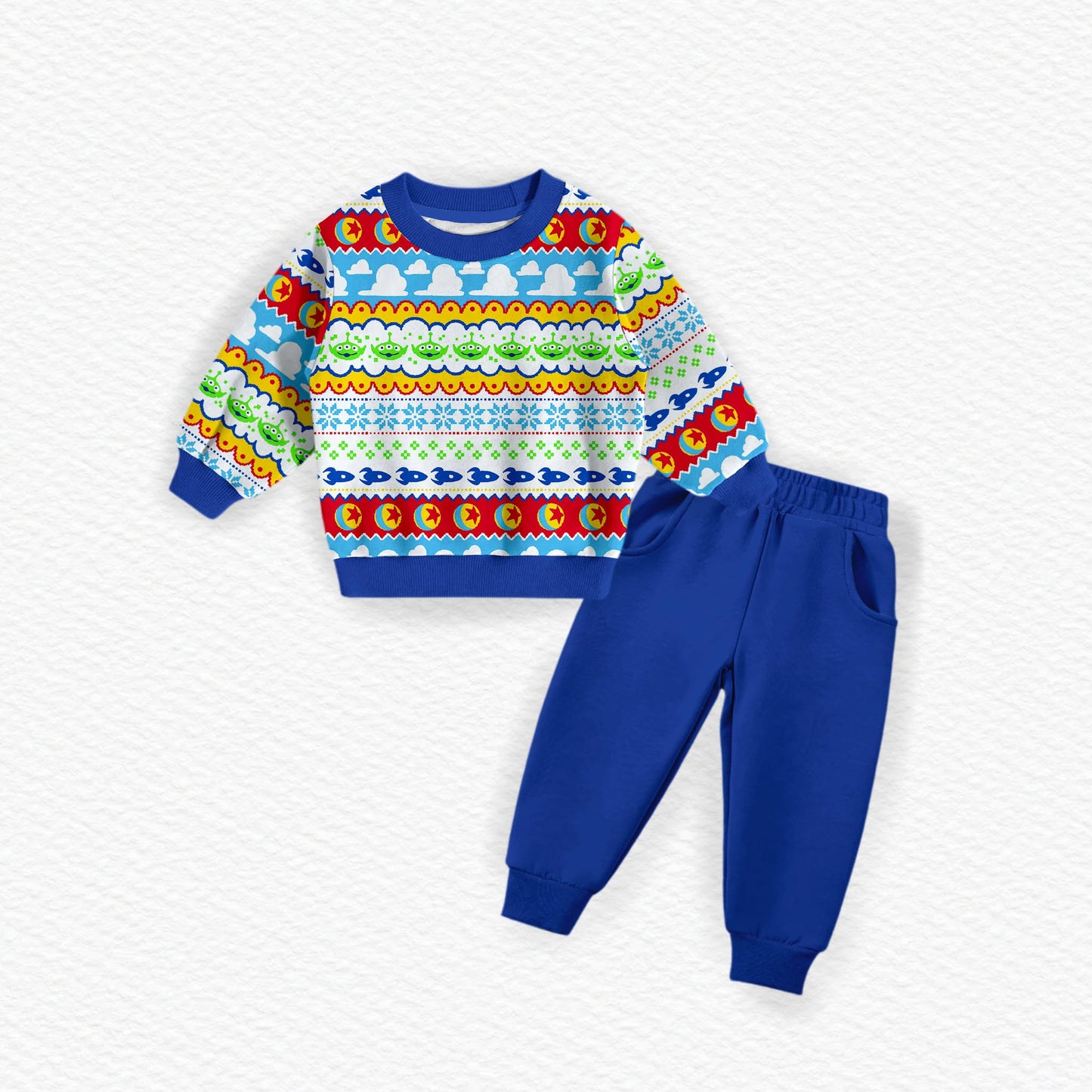 Woody's Sweater Bamboo French Terry Crewneck & Joggers Set