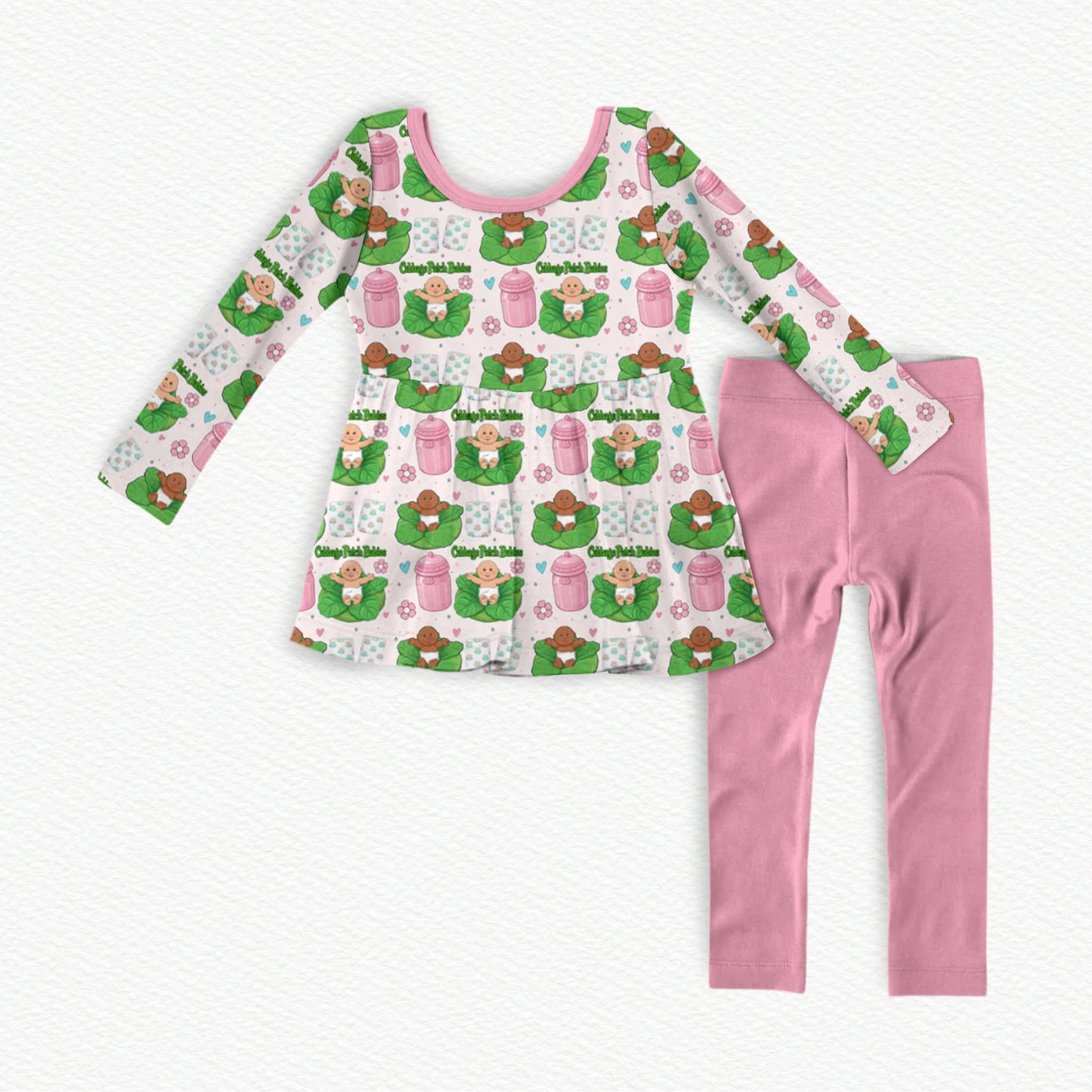 Cutie Patch Bamboo Long Sleeve Peplum & Leggings