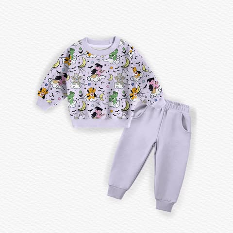 Scaring Is What Counts Bamboo French Terry Crewneck & Joggers Set