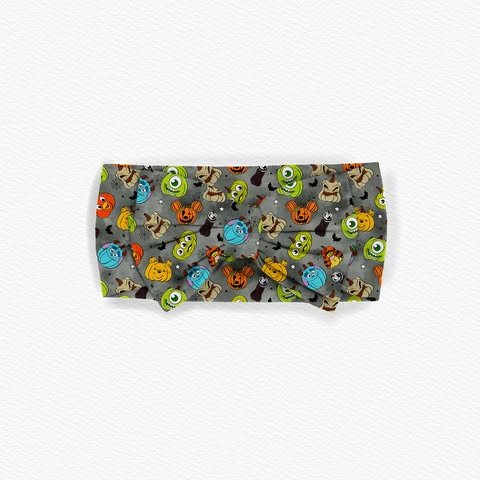 Pumpkin Cuties Bamboo Bow Headband