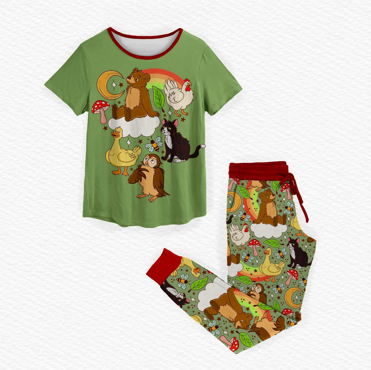 Little Bear Bamboo Women's Short Sleeve & Jogger Pants Pajama Set