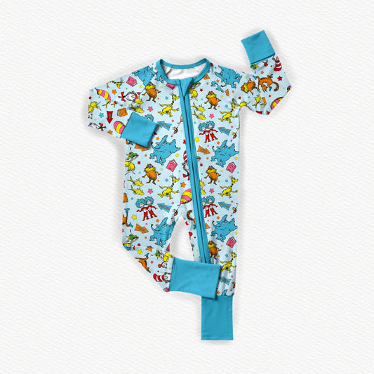 Land Of Seuss Bamboo Zippy Pajamas