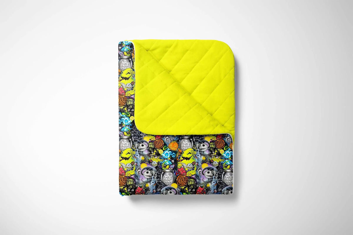 Neon Nightmare Quilted Bamboo Blanket