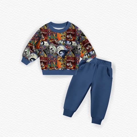Once Upon A Fright Bamboo French Terry Crewneck & Joggers Set