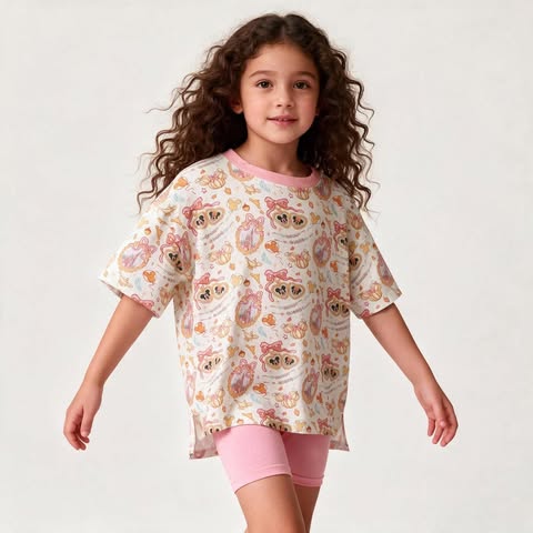 Fall Ever After Bamboo Oversized Tee & Biker Shorts