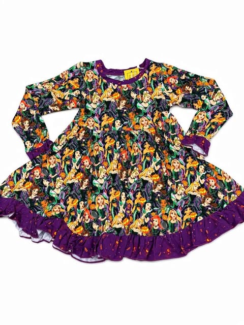 Princess Potions Bamboo Long Sleeve Ruffle Cuffed Lounge Dress