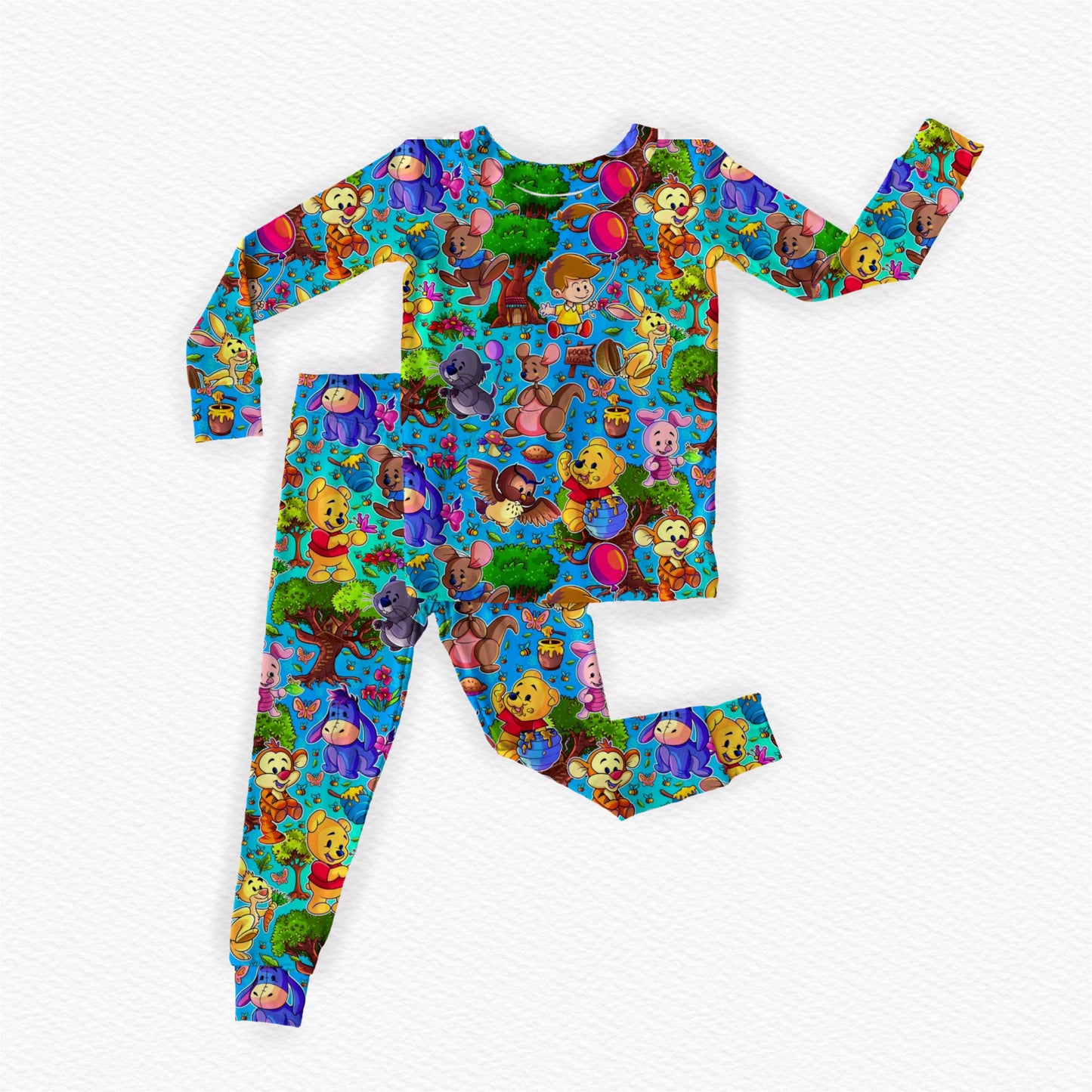 Pooh Toons Bamboo Long Sleeve Two Piece Pajama Set