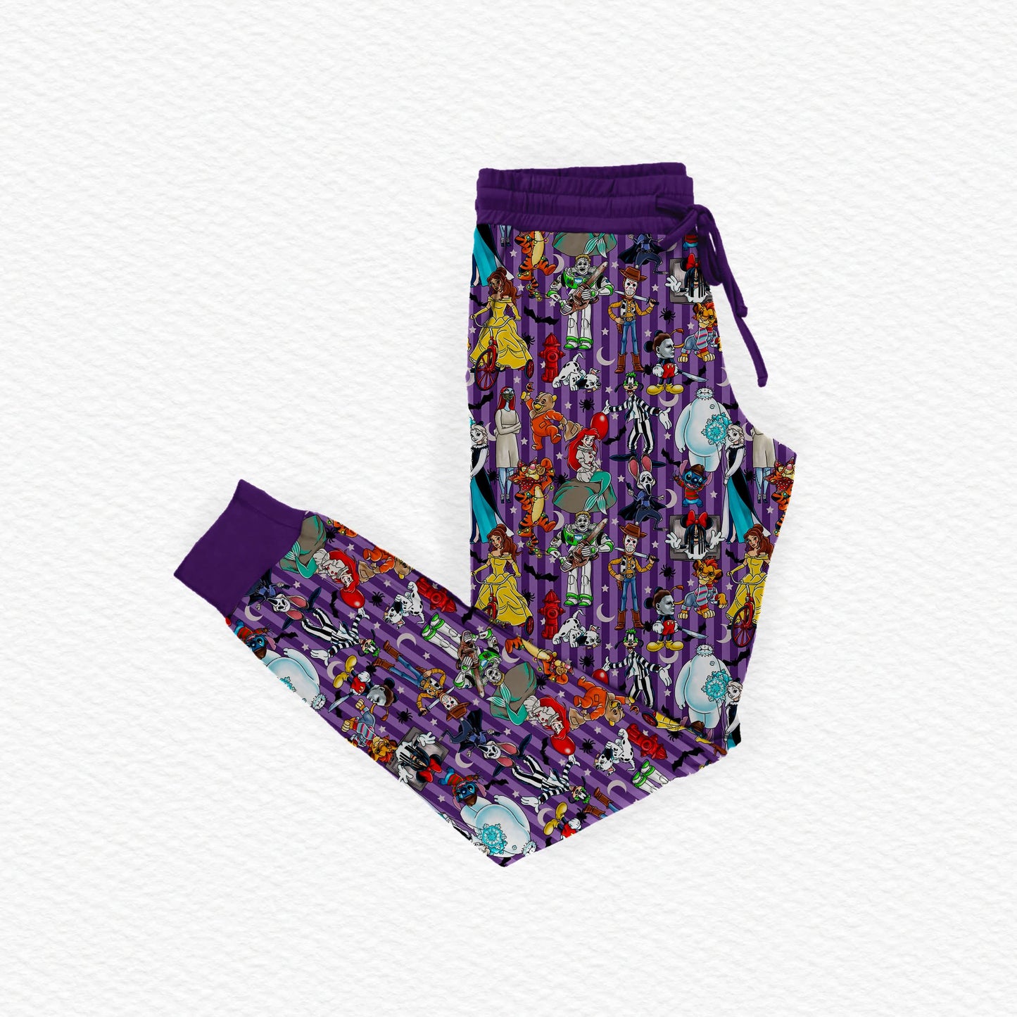 Storytime Scares Purple Bamboo Adult Jogger Style Pants