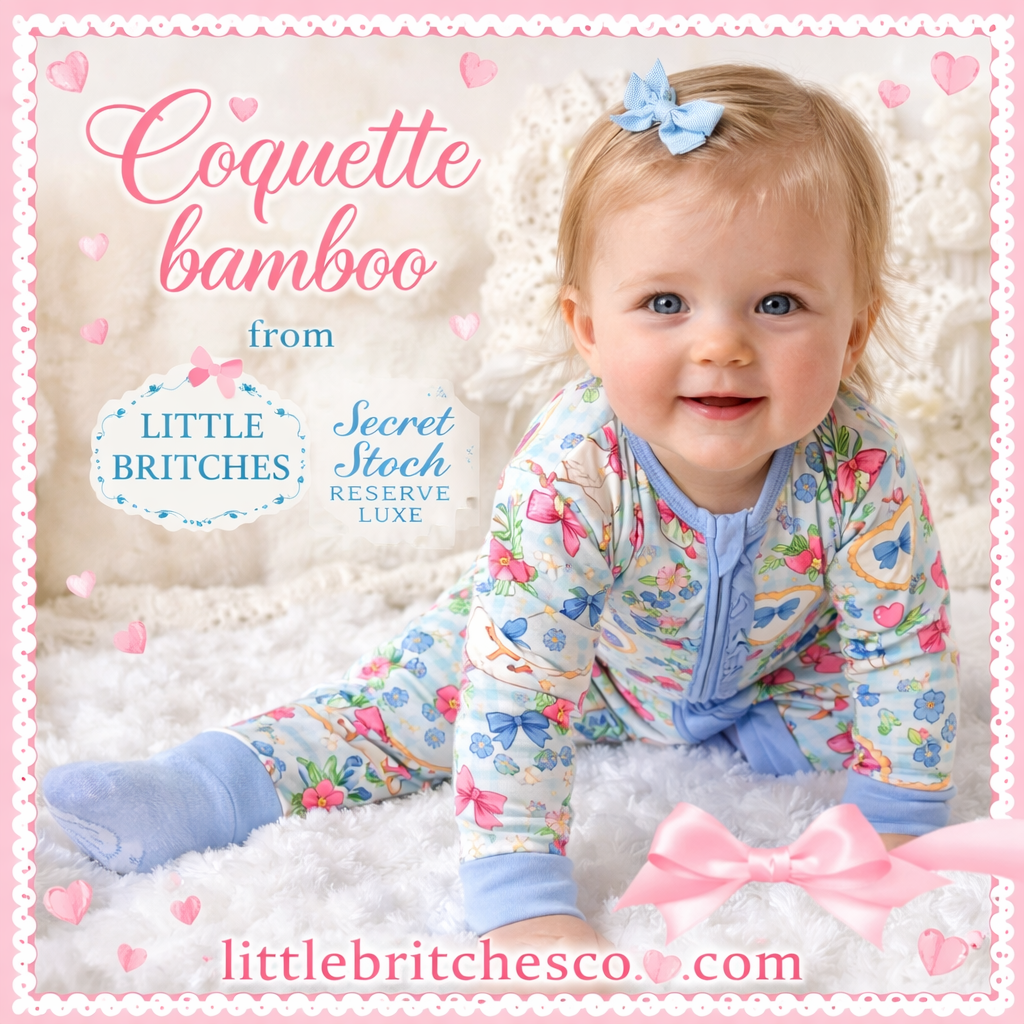 Coquette Girly Bamboo Ruffle Zippy Pajamas