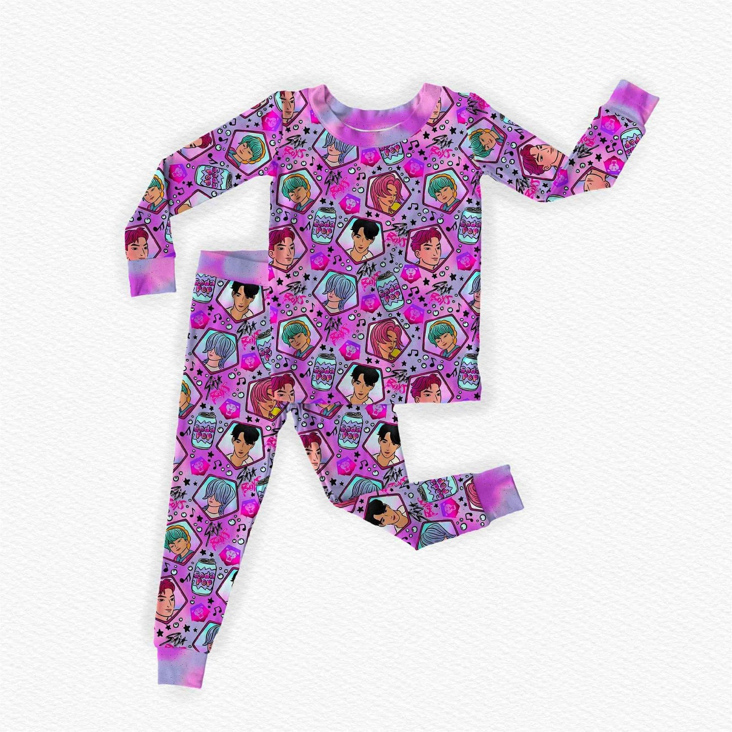 Soda Pop Bamboo Long Sleeve Two Piece Pajama Set