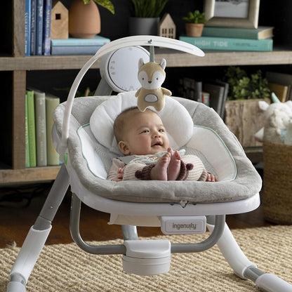 Ingenuity Any Way Sway Power Adapt Dual Direction Baby Swing