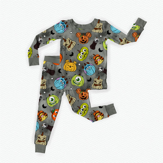 Pumpkin Cuties Bamboo Long Sleeve Two Piece Pajama Set