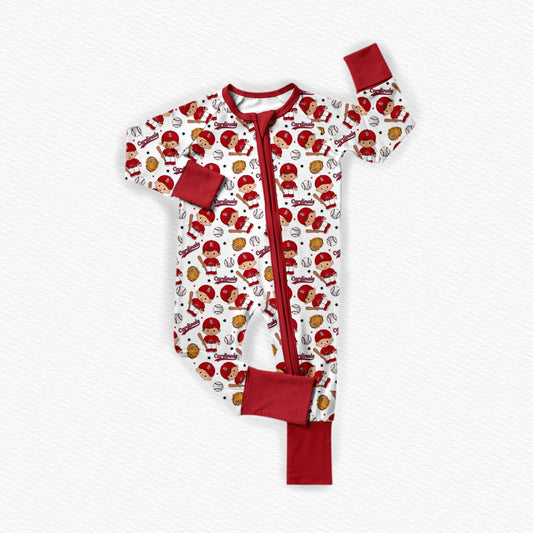 Cardinals Baseball Tiny People Bamboo Zippy Pajamas