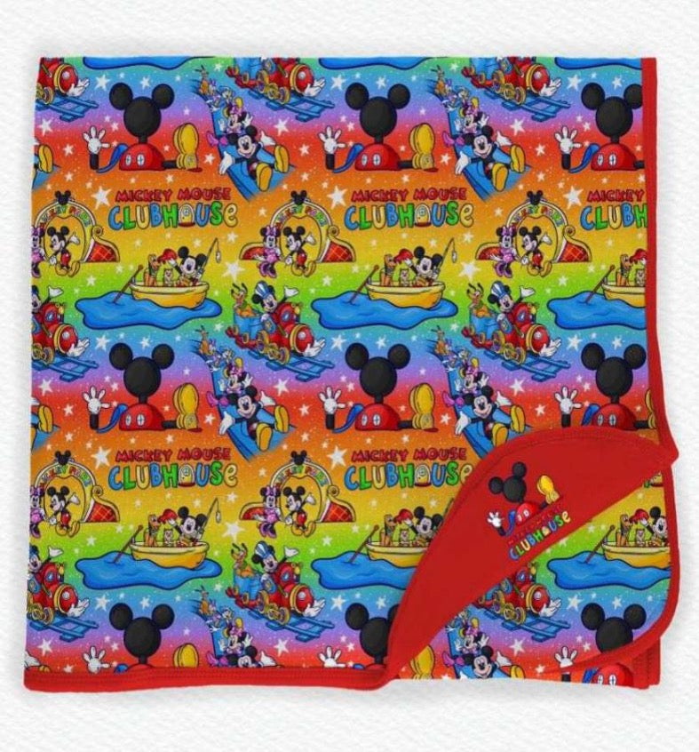 Mouse House Triple Layered Bamboo Blanket