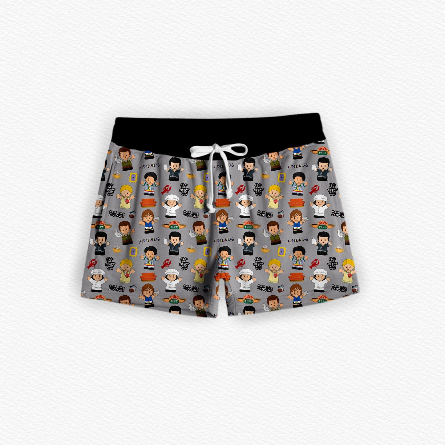 "PIVOT!" Tiny People Women's Bamboo French Terry Shorts With Pockets