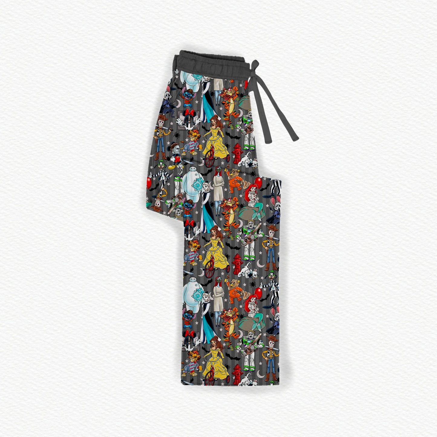 Storytime Scares Black Bamboo Adult Straight Leg Pants