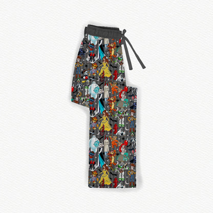 Storytime Scares Black Bamboo Adult Straight Leg Pants