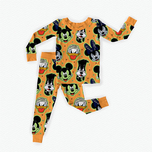 Franken-Mouse Bamboo Long Sleeve Two Piece Pajama Set