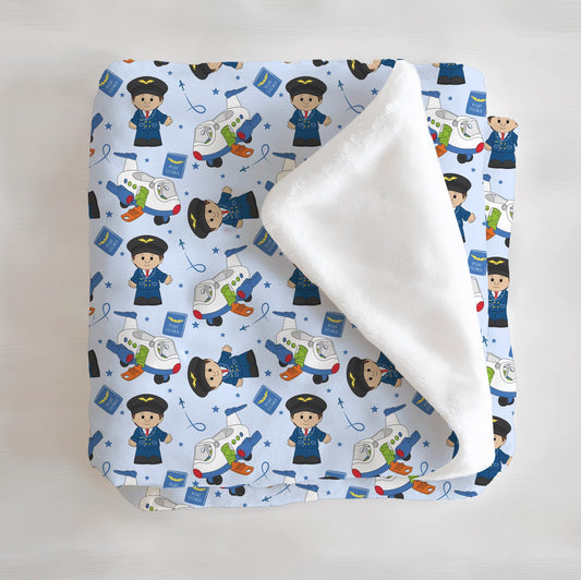 Pilot Tiny People Minky Blanket