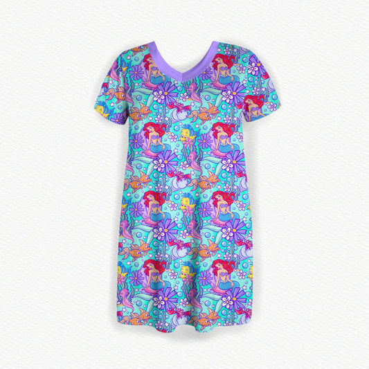 Part of Your World XL Watercolor Bamboo Women's Nightgown