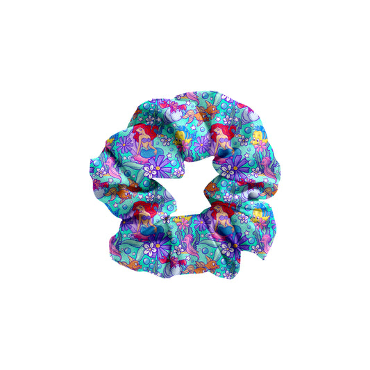 Part of Your World Watercolor Bamboo Scrunchie