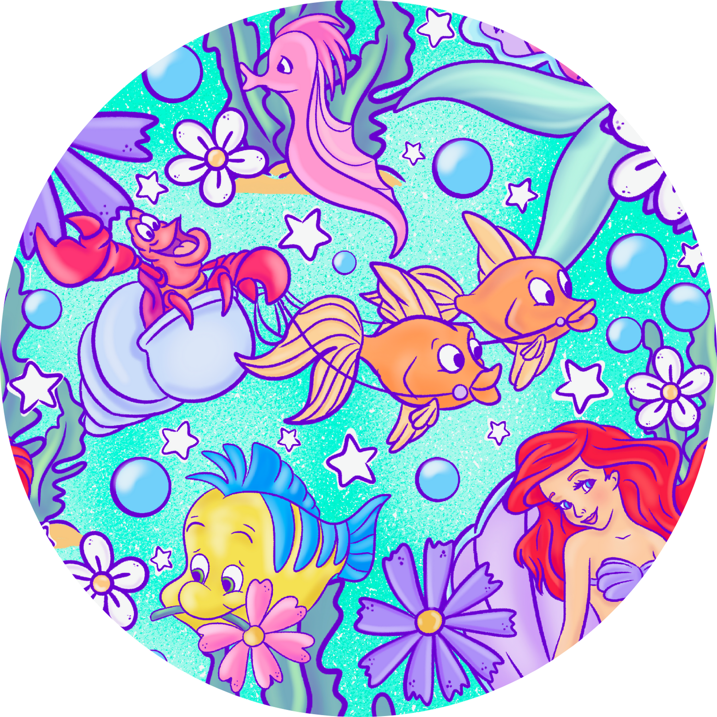 Part of Your World Watercolor Minky Blanket