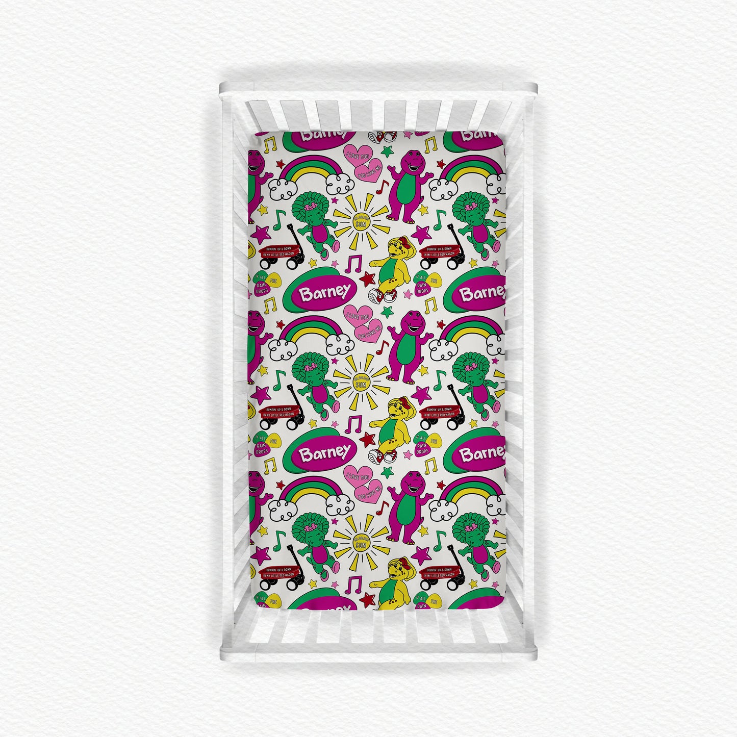 Barney Bamboo Crib Sheet
