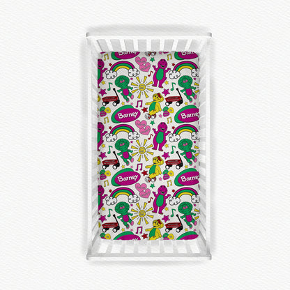 Barney Bamboo Crib Sheet