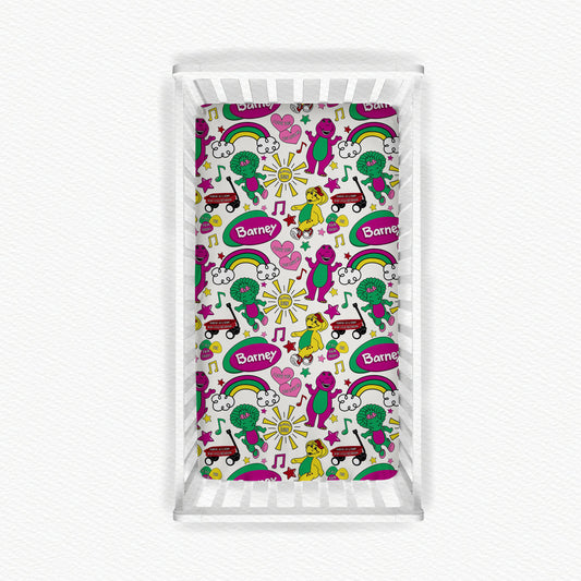 Barney Bamboo Crib Sheet