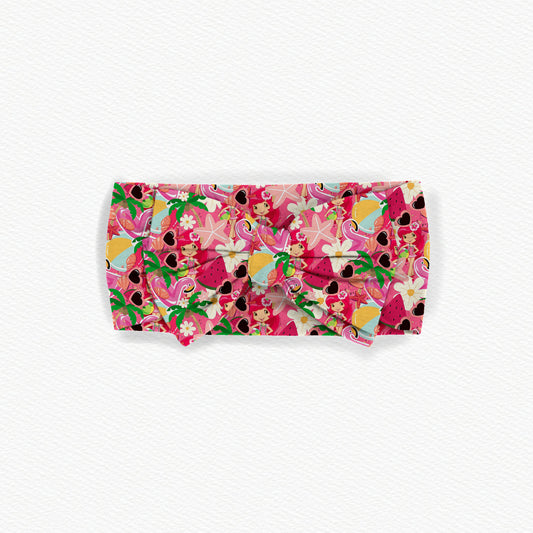 Berry Fun Summer Bamboo Bow Headband