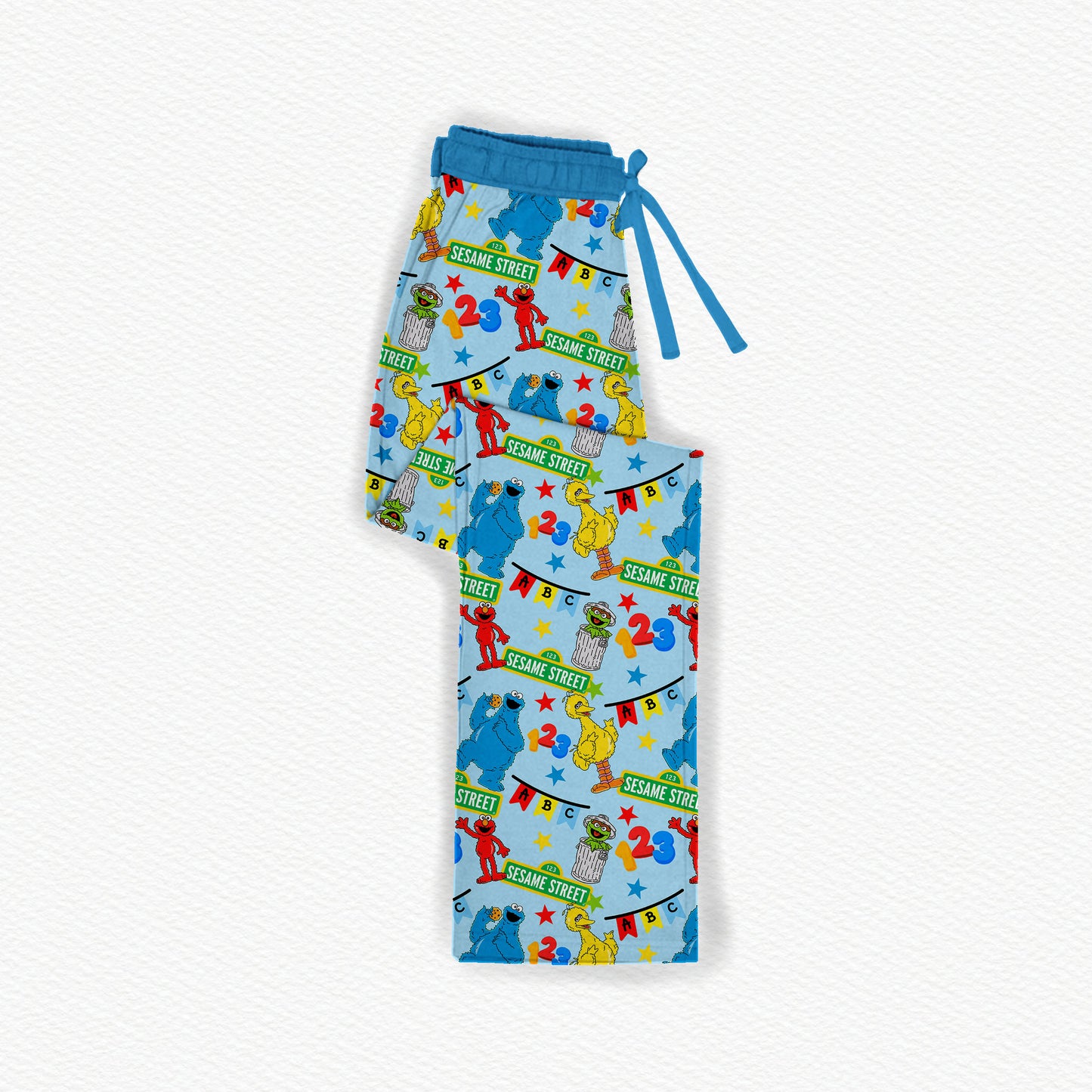 ABC Party BLUE Bamboo Adult Straight Leg Style Pants