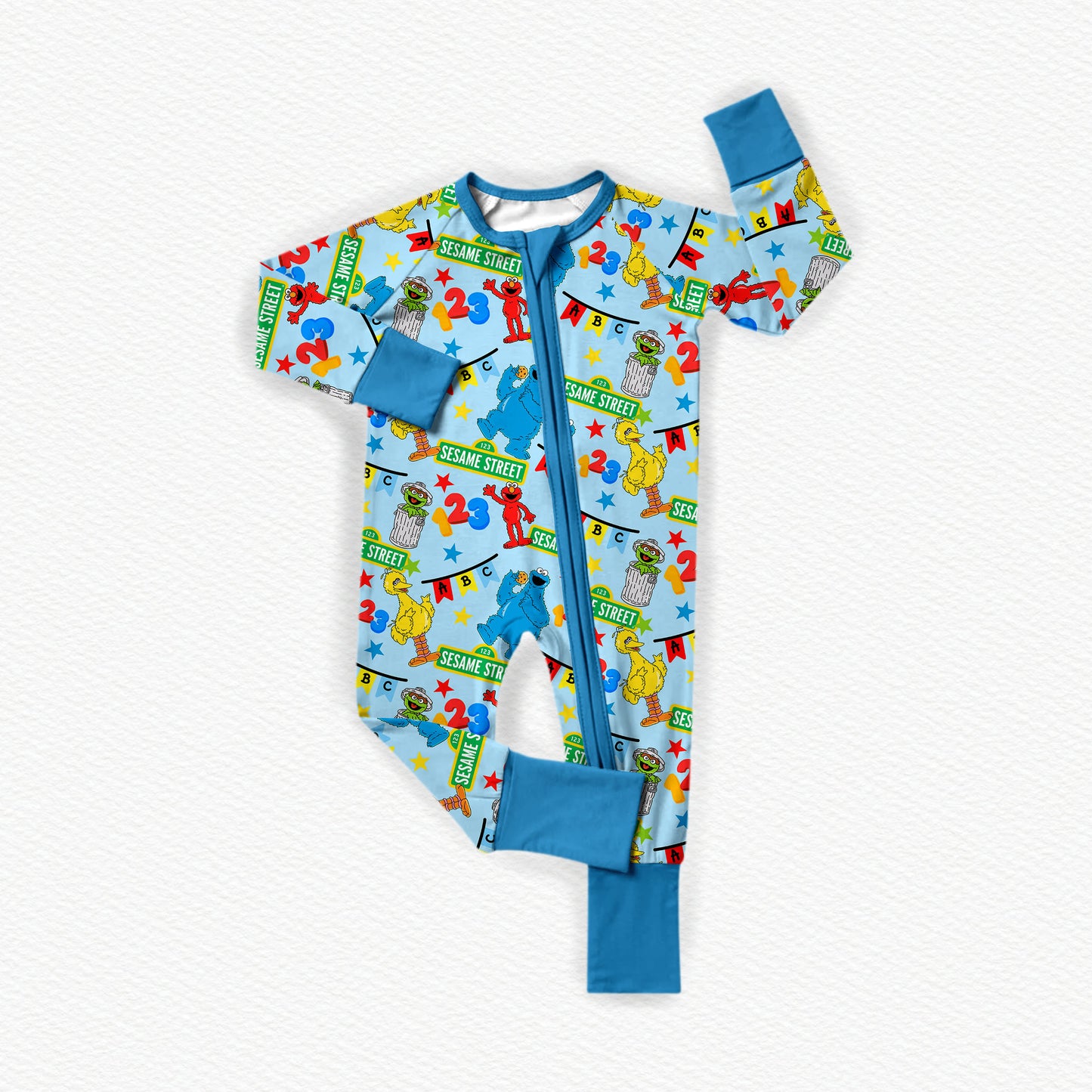 ABC Party BLUE Bamboo Zippy Pajamas