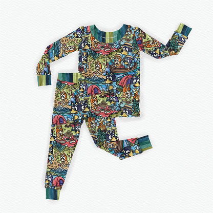 Camp Dad ALL PRINT Bamboo Long Sleeve Two Piece Pajama Set