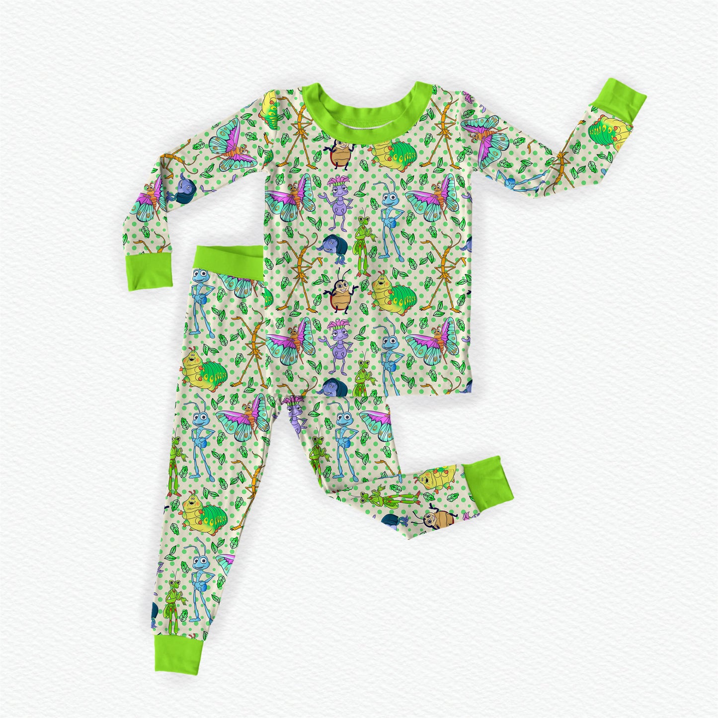 "I'm A Beautiful Butterfly!" Bamboo Long Sleeve Two Piece Pajama Set