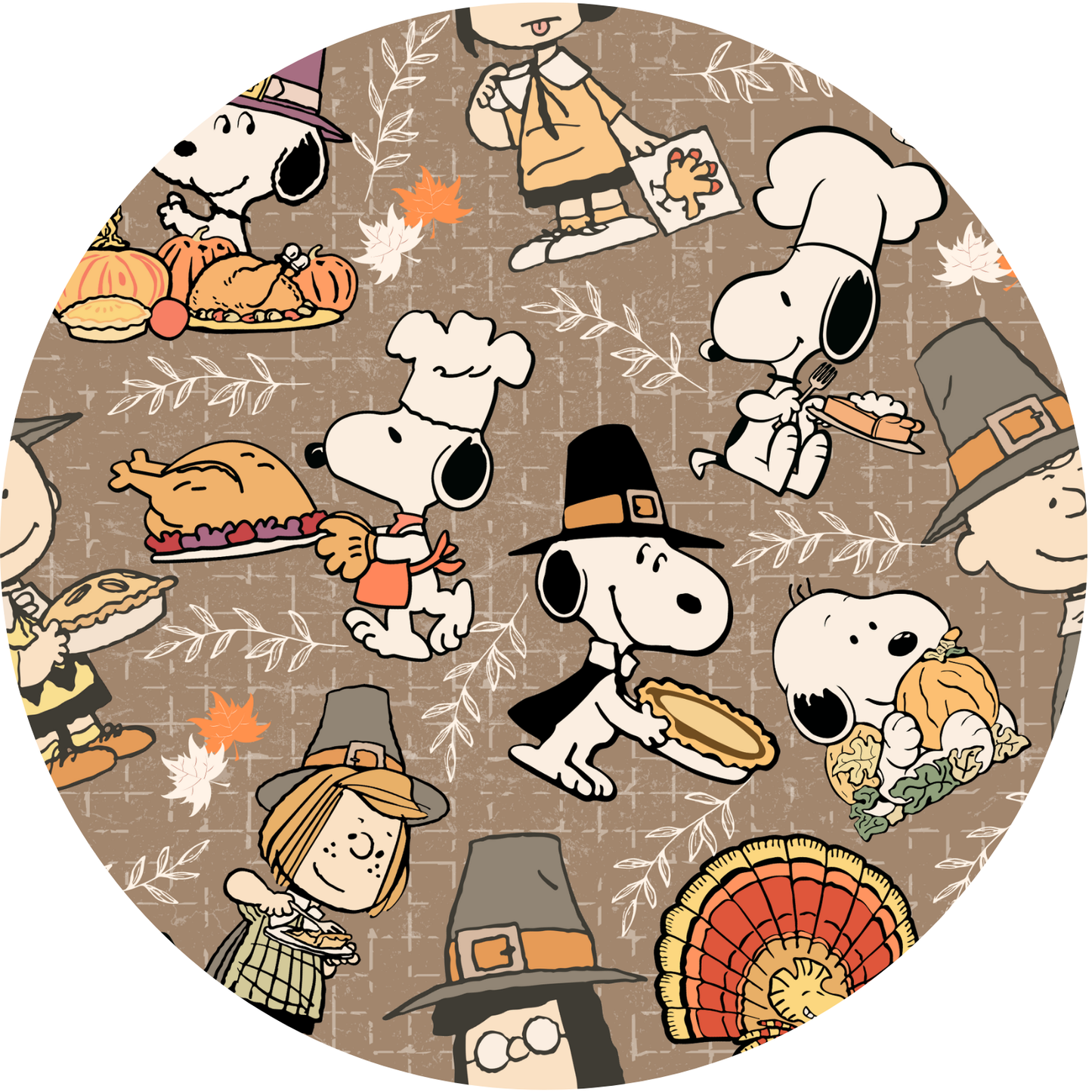 Snoopy's Thanksgiving Feast Bamboo Adult Jogger Pants