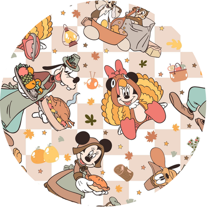 Mickey's Friendsgiving Bamboo Adult Jogger Pants