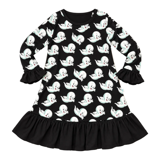 "Can I Keep You?" GLOW! Bamboo Long Sleeve Ruffle Cuffed Lounge Dress