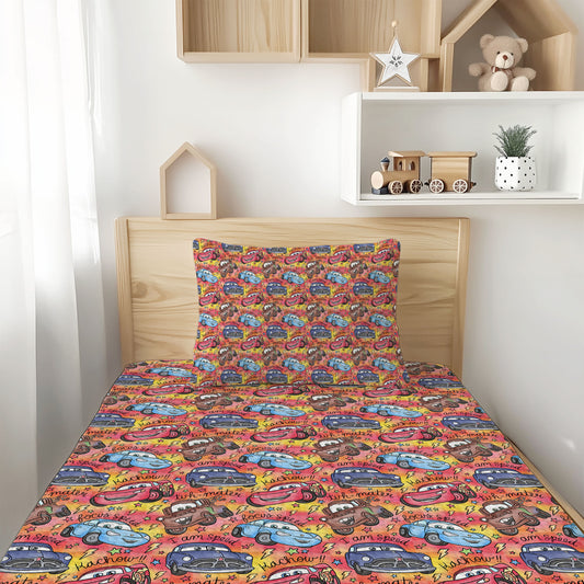 Git-R-Done Watercolor Bamboo Twin Sheet & Pillowcase Set