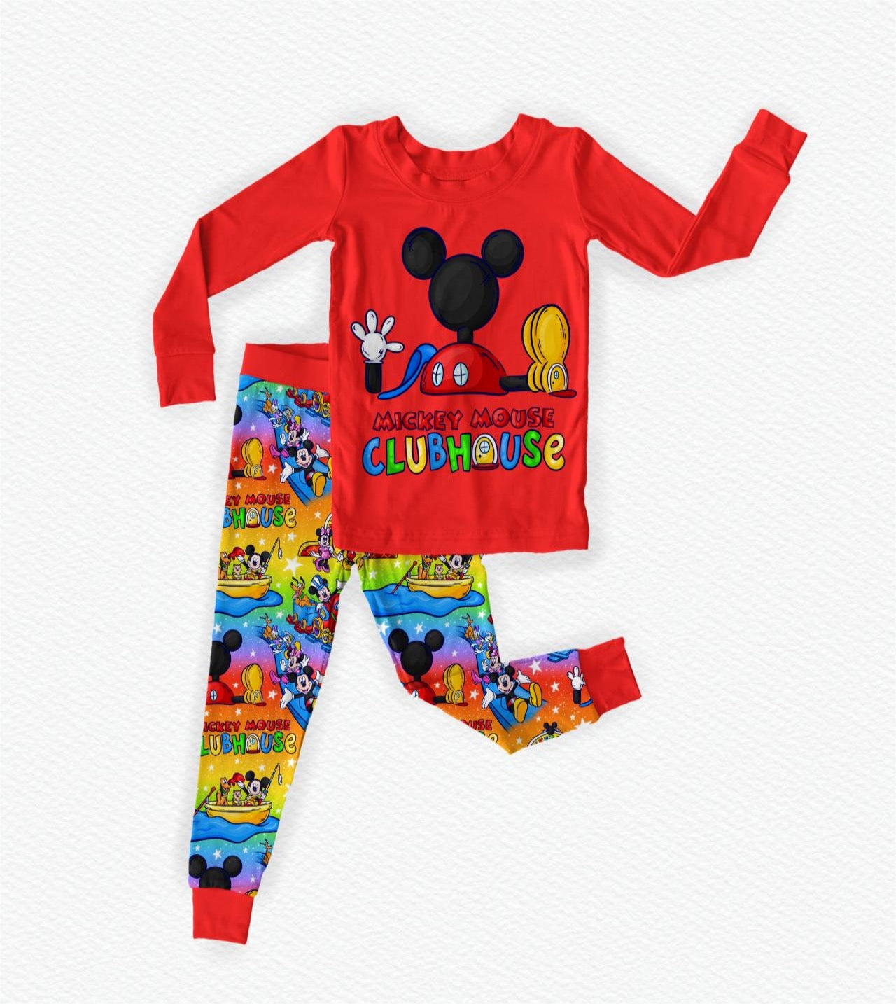 Mouse House Bamboo Long Sleeve Two Piece Pajama Set