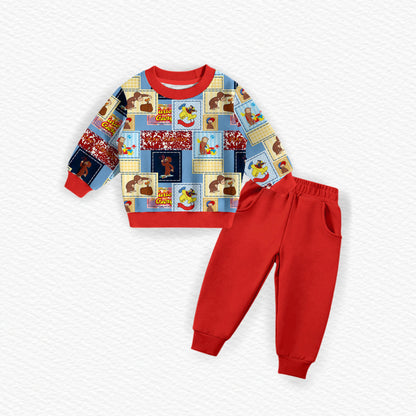 Curious George Patchwork Bamboo Crewneck & Jogger Set