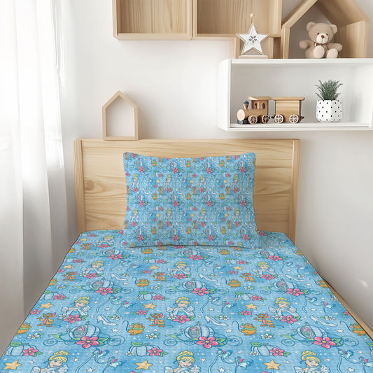 Glass Slipper Watercolor Bamboo Twin Sheet & Pillowcase Set