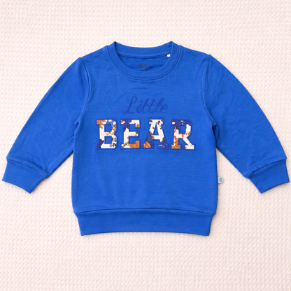 It's A Bear Thing LITTLE BEAR Embroidered Bamboo Crewneck