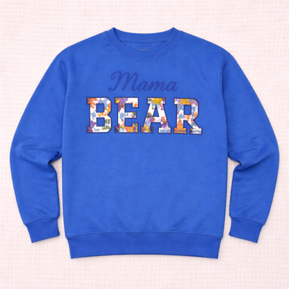 It's A Bear Thing MAMA BEAR Embroidered Lightweight Bamboo Spandex Adult Sweatshirt